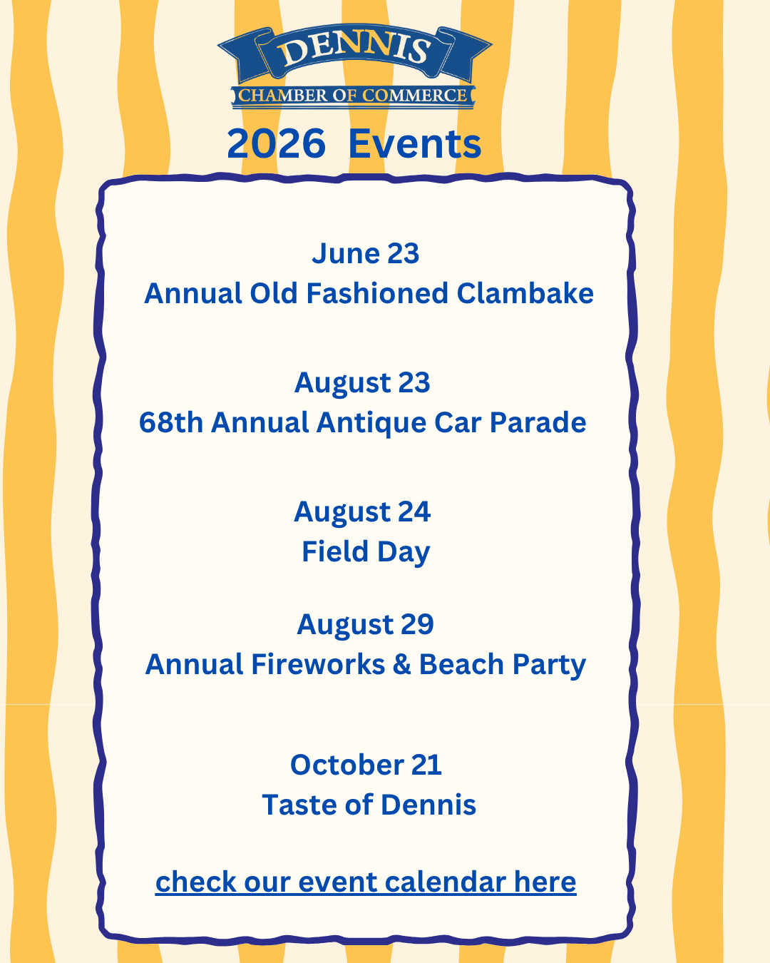 2026 Dennis Chamber Events